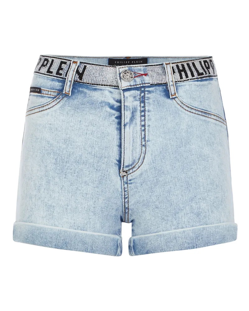 Philipp Plein Jeansshorts - Hellblau Hellblau
