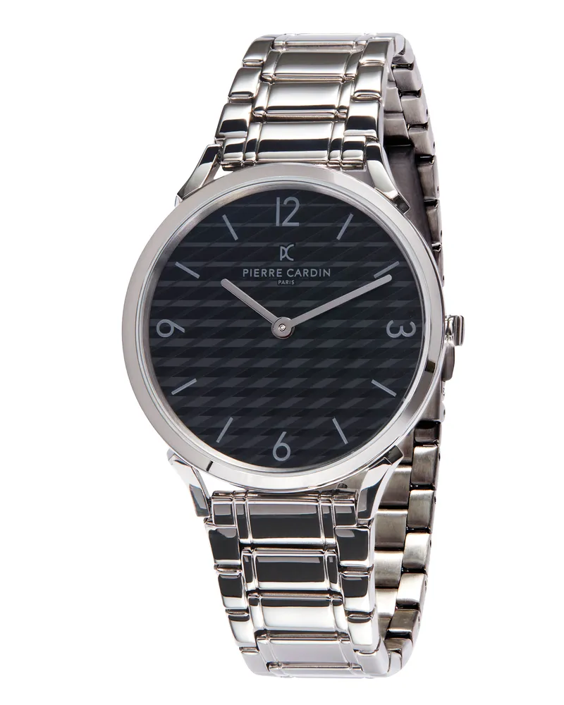 Pierre Cardin Pigalle Stripes Silber Herren Armbanduhr CPI.2019 Silber
