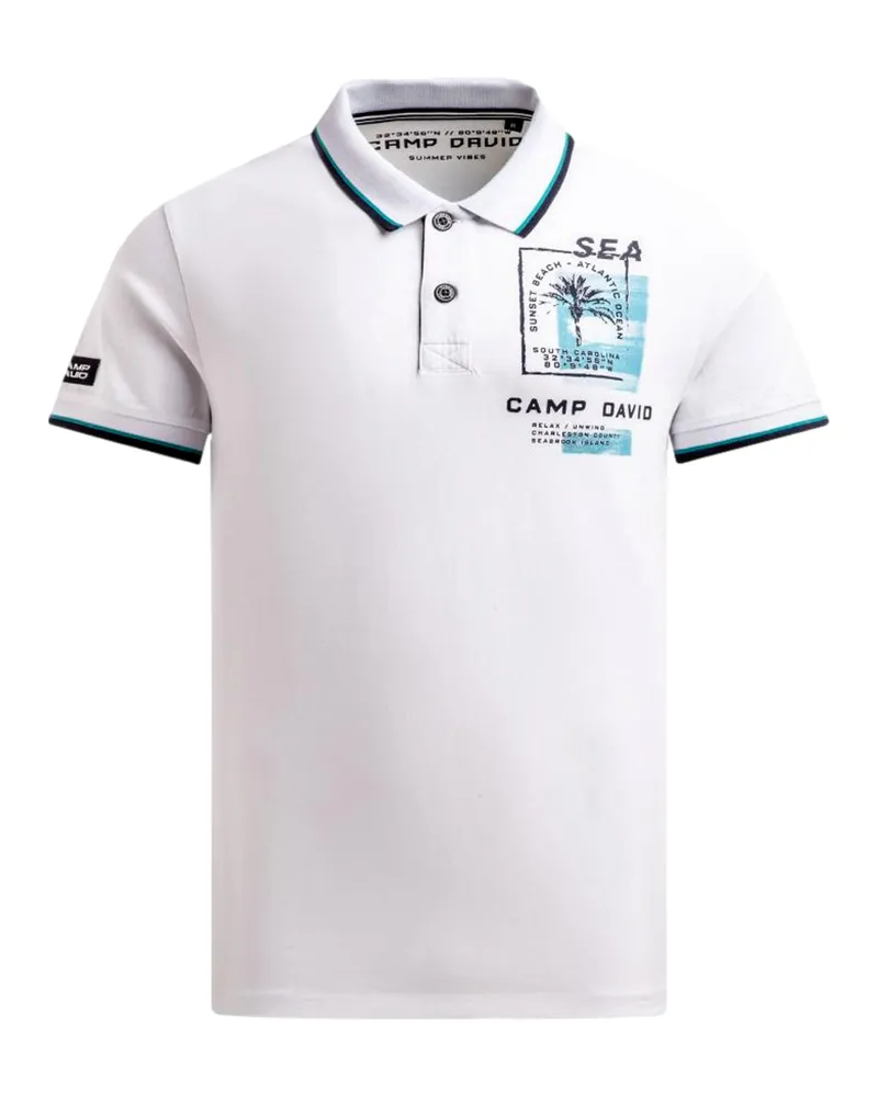 CAMP DAVID Poloshirt Weiß