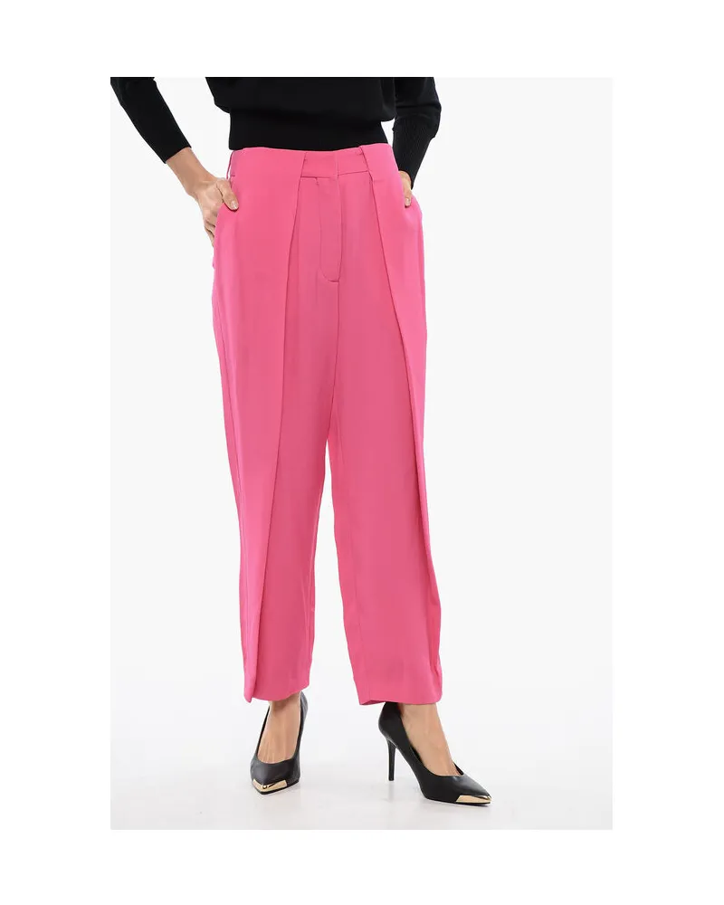 Balmain Tapered-Fit High-Waist-Hose in Pink Rosa