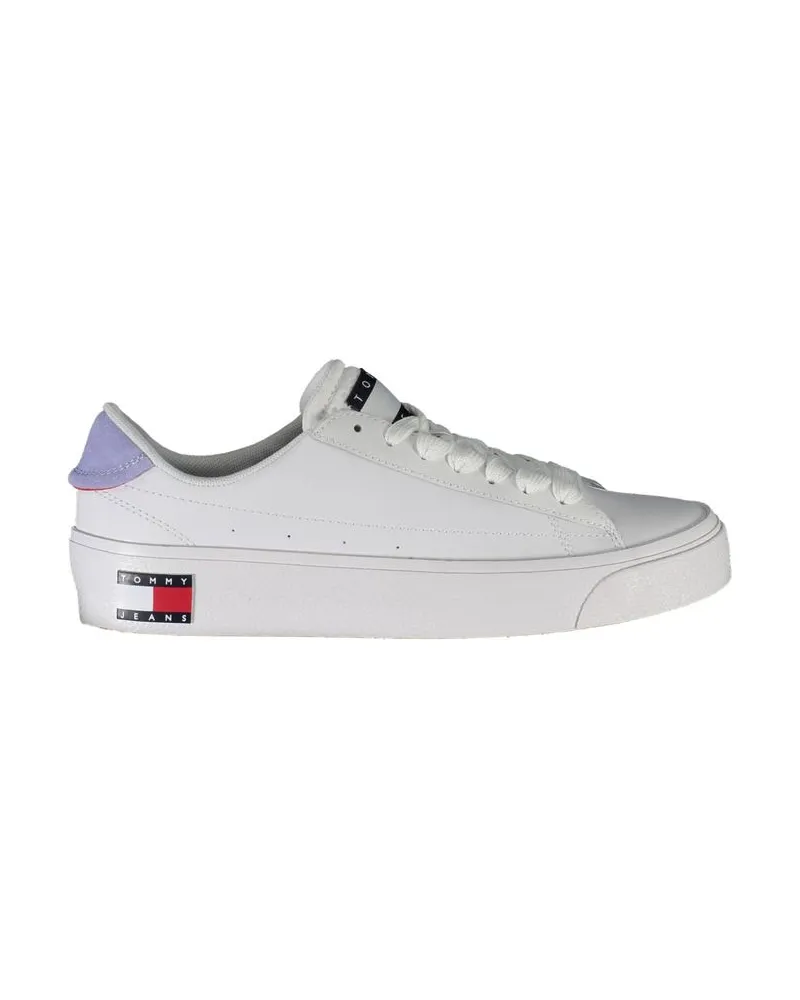Tommy Hilfiger Plattform Leder Sneaker Weiß