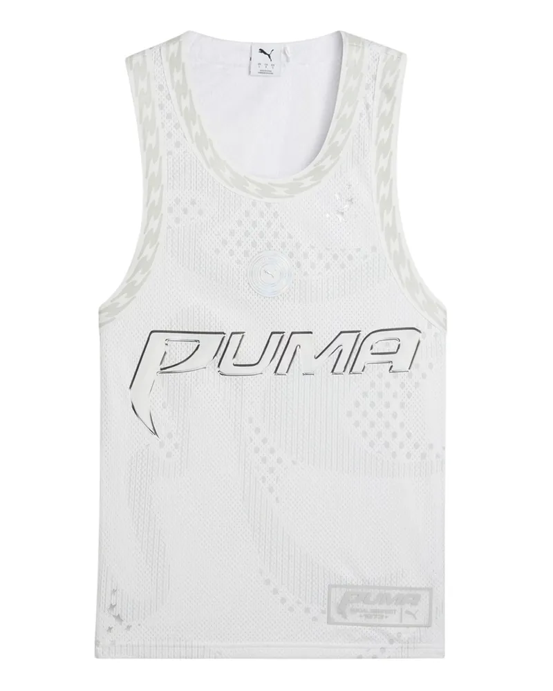 Puma Basketball-Trikot für Damen, Performance, Netzmaterial (Puma Weiß Weiß