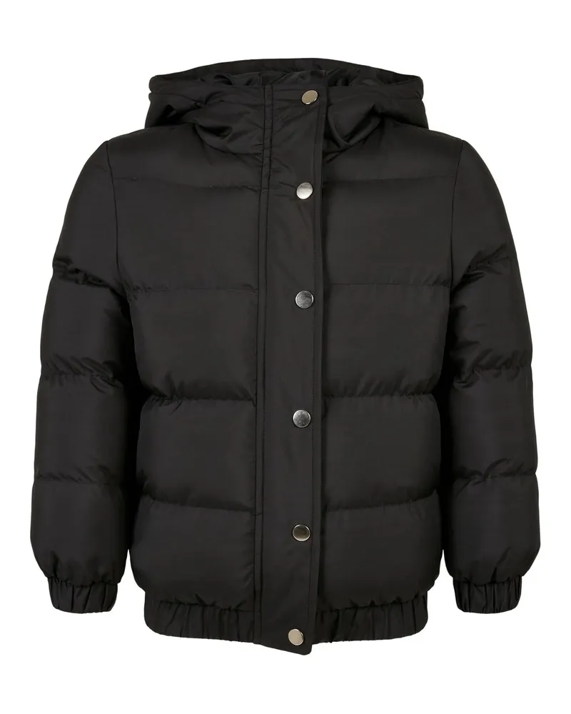 Urban Classics Steppjacke mit Kapuze für Mädchen (Schwarz Schwarz