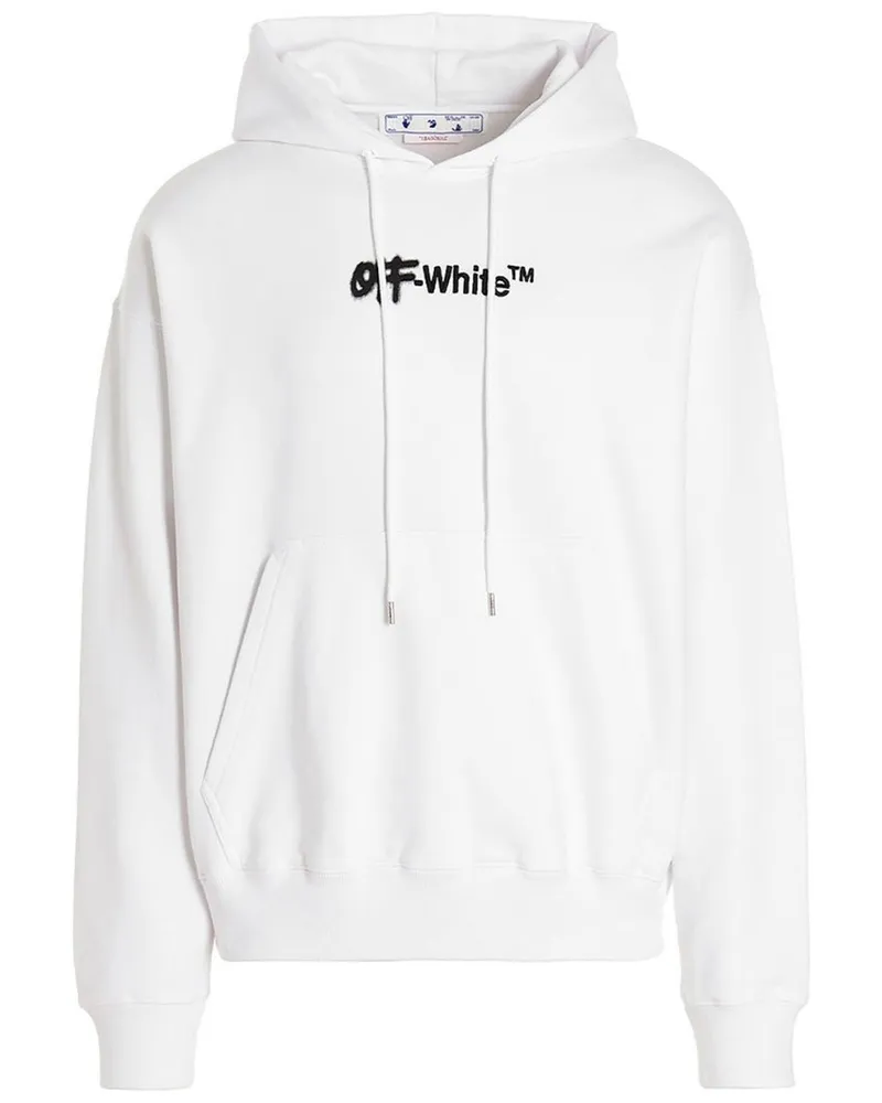 OFF-WHITE Spray Helvetica Skate Fit Weißer Kapuzenpullover Weiß