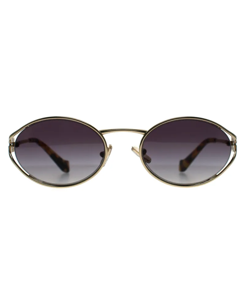 Miu Miu MU52YS ZVN5D1 Sonnenbrille aus Messing Gold dunkelbraun Gold