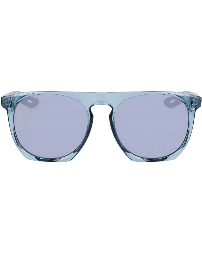 Nike Flatspot XXII Wayfarer" Logo-Sonnenbrille, Rund (Blau/Silber Blau