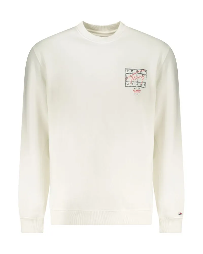 Tommy Hilfiger Weißes Baumwoll Herren Sweatshirt Weiß