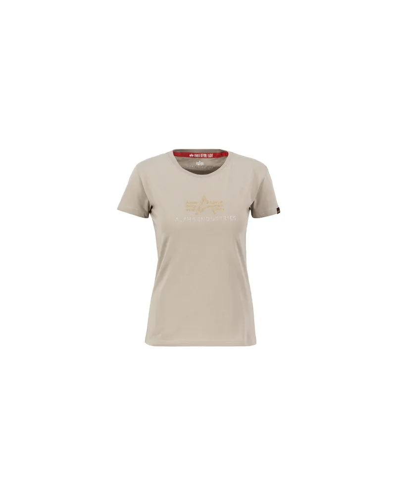 Alpha Industries Crystal T-Shirt für Damen - Sand Sand