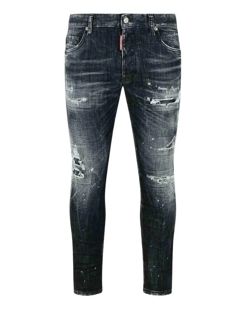 Dsquared2 Black Rocky Mountains Wash Skater Jeans Grau