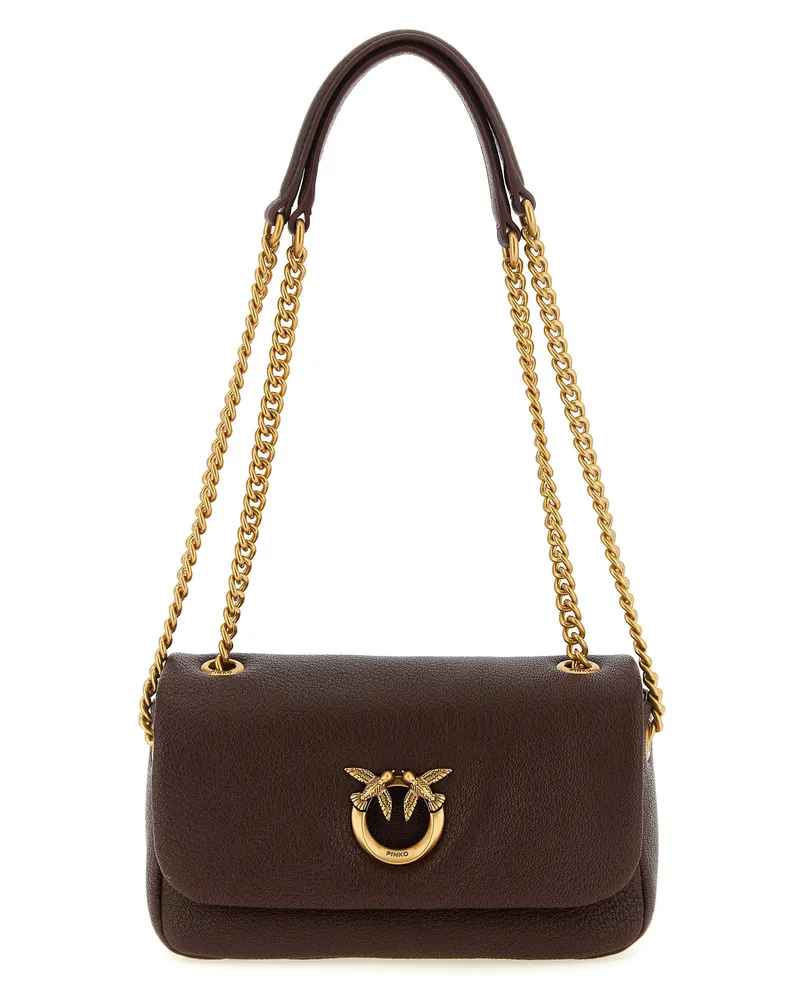 Pinko Braune Lammleder Schultertasche Braun