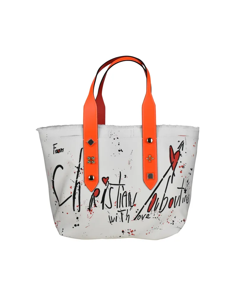 Christian Louboutin Mittelgroße Einkaufstasche Frangibus Weiß Weiß