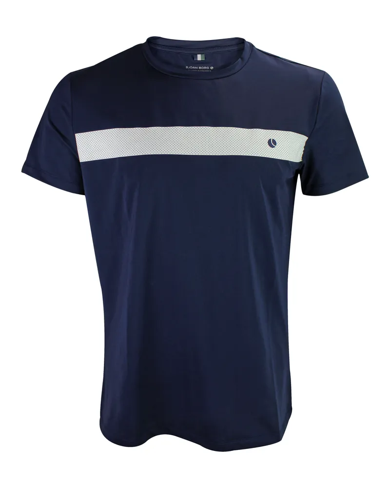 Björn Borg Ace Leichtgewicht Performance Tennis Stil T-Shirt für Männer Blau