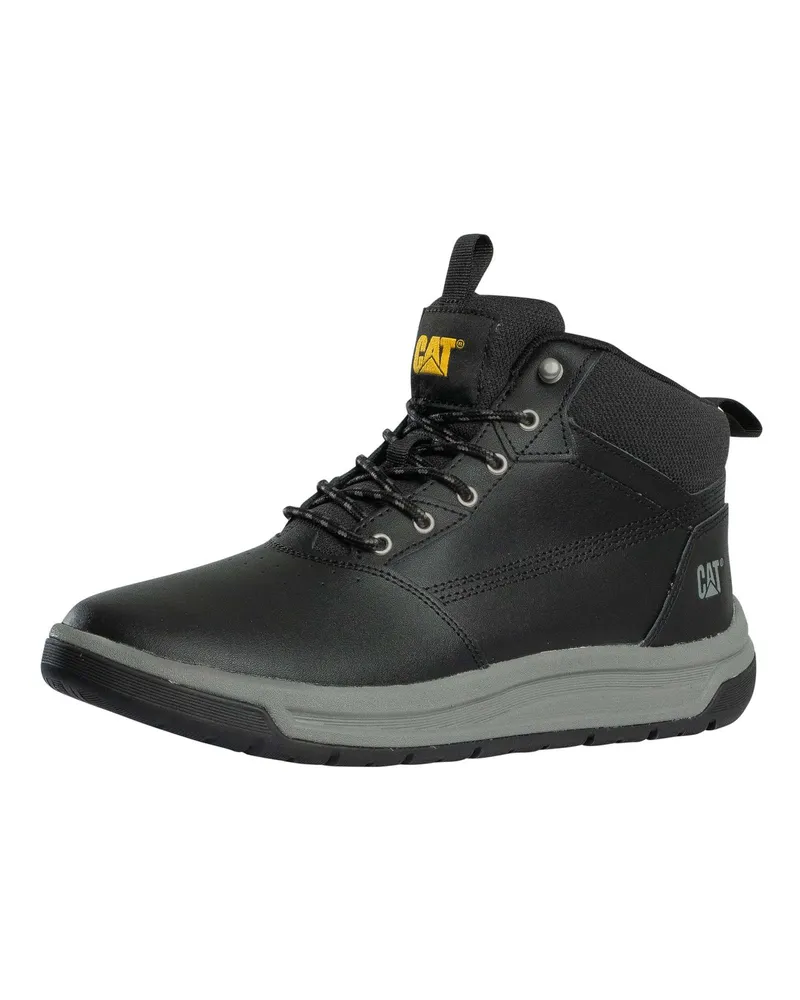 Caterpillar Footwear APA Cush Sport Lederstiefel, Schwarz Schwarz
