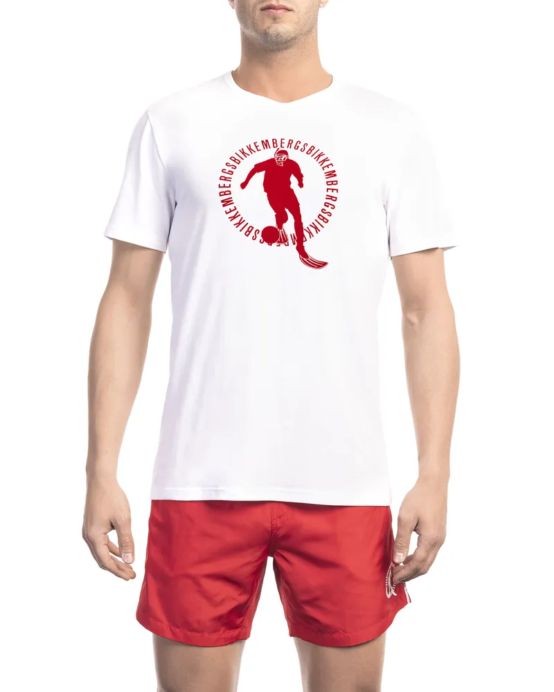 Bikkembergs T-Shirt für Herren - Weiß Weiß