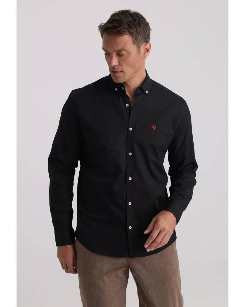 Felix Hardy Hemd Langarmhemd Schwarz