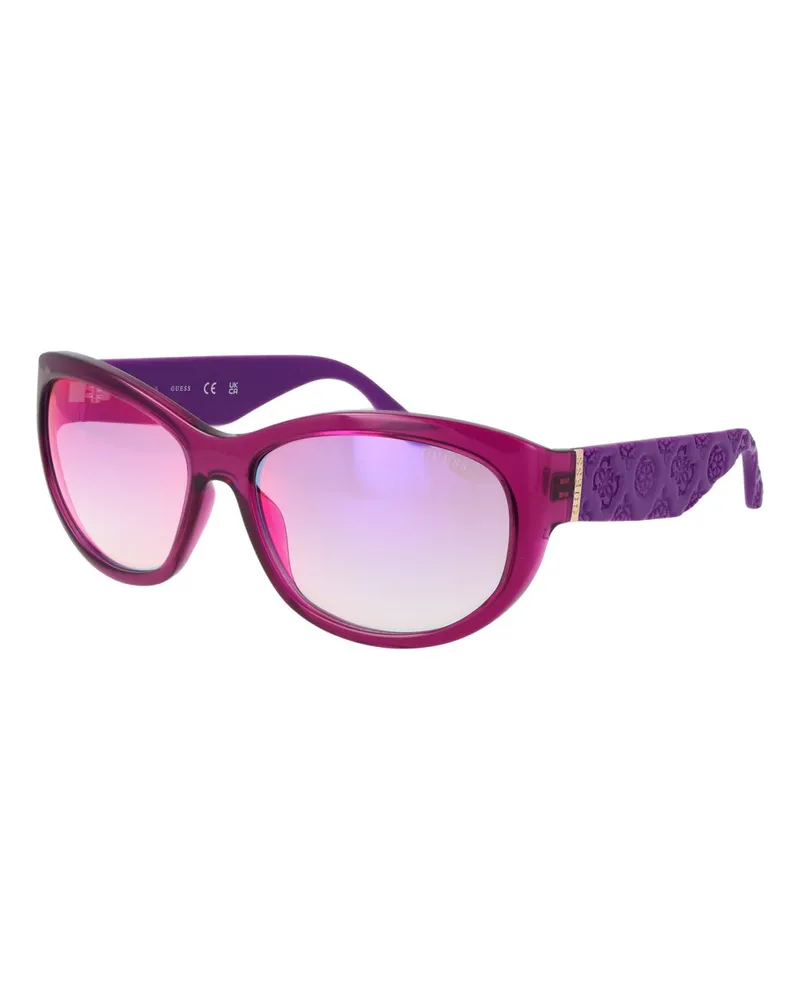 Guess Muster Sonnenbrille mit Tempel Fuchsia