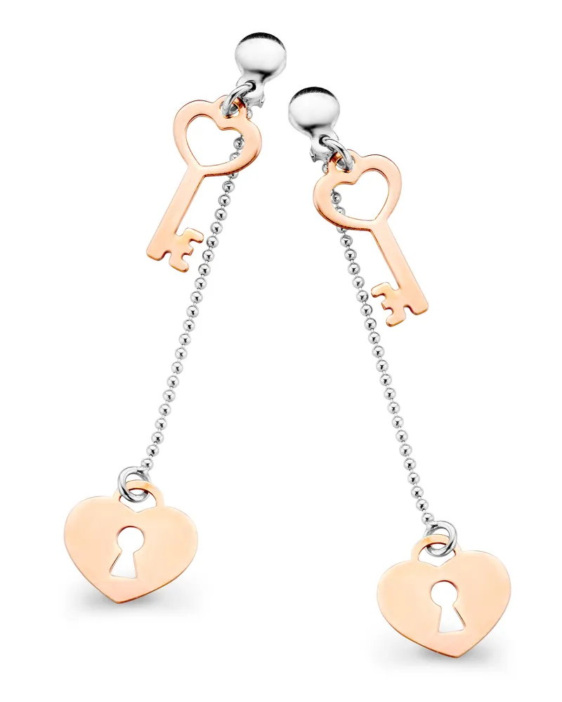 Orphelia Izabella' Tropfenohrringe aus 925er Sterlingsilber für Damen - Silber/Rosé ZO-7185 Silber