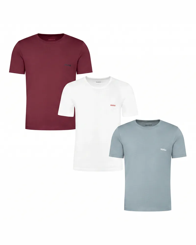 HUGO BOSS 3er-Pack Herren Kurzarm-Unterhemden 50532811 Weiß
