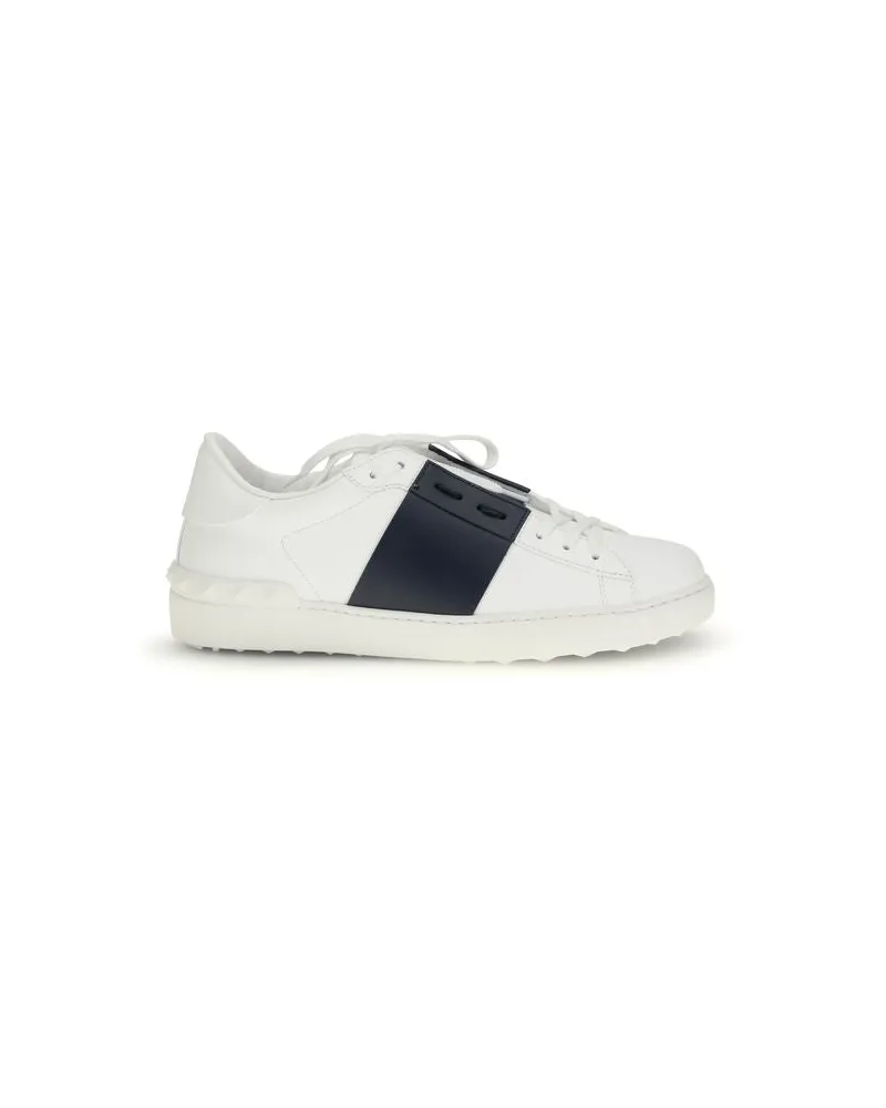 Valentino Garavani schwarze Kalbsleder Bos Taurus Low-Top Sneakers Schwarz