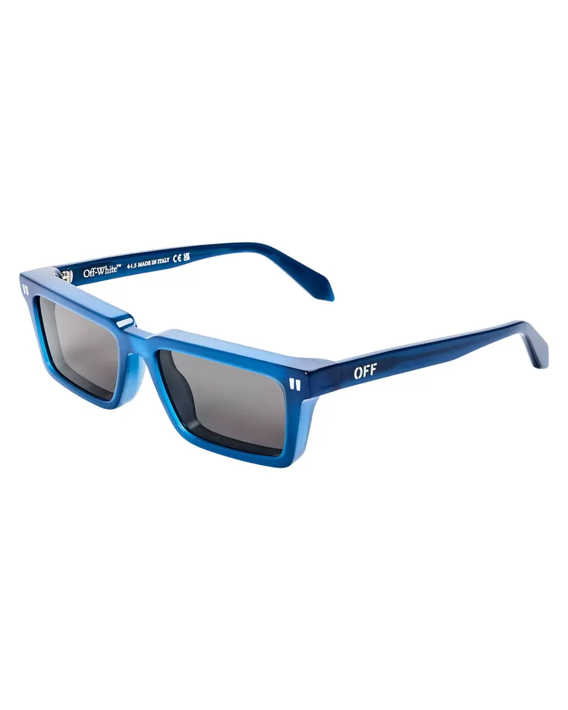 OFF-WHITE Tyler" Quadratisch-Sonnenbrille für Herren (Blau/Dunkelgrau Blau