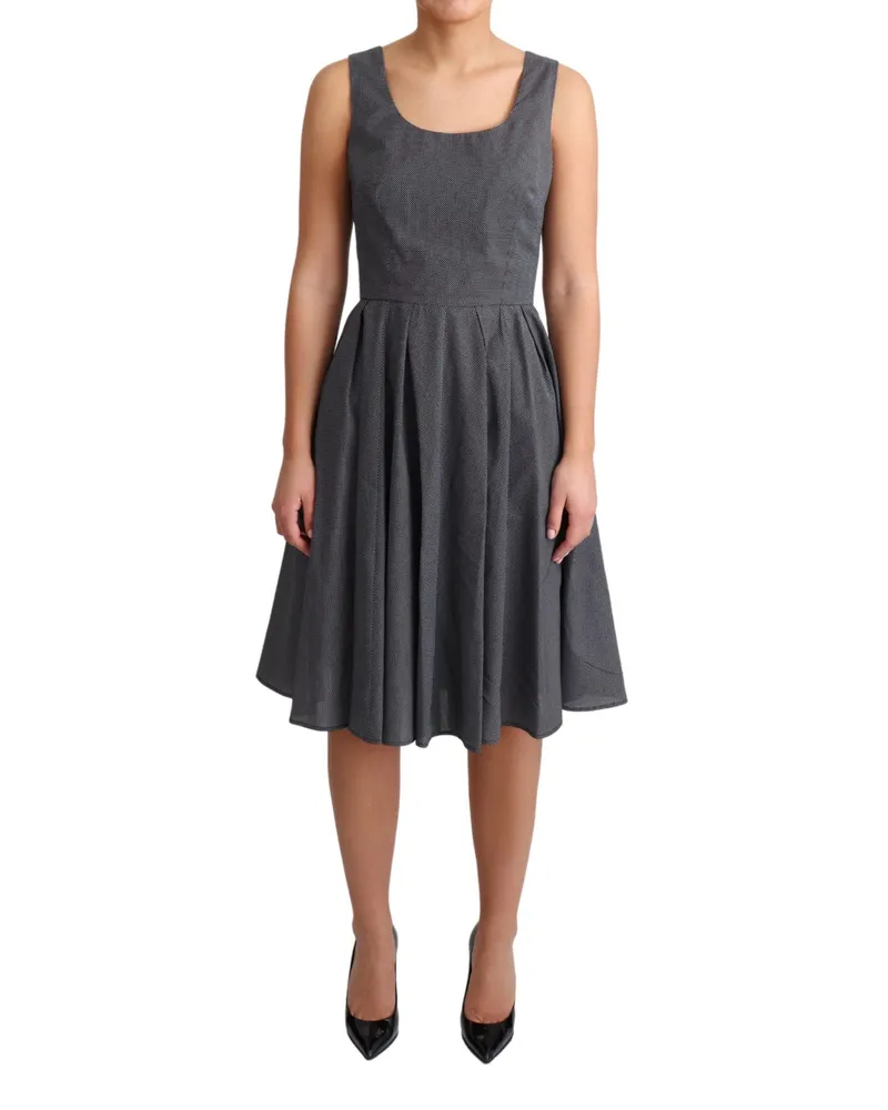 Dolce & Gabbana A‑Line Kleid aus bedruckter Baumwolle - Grau Grau