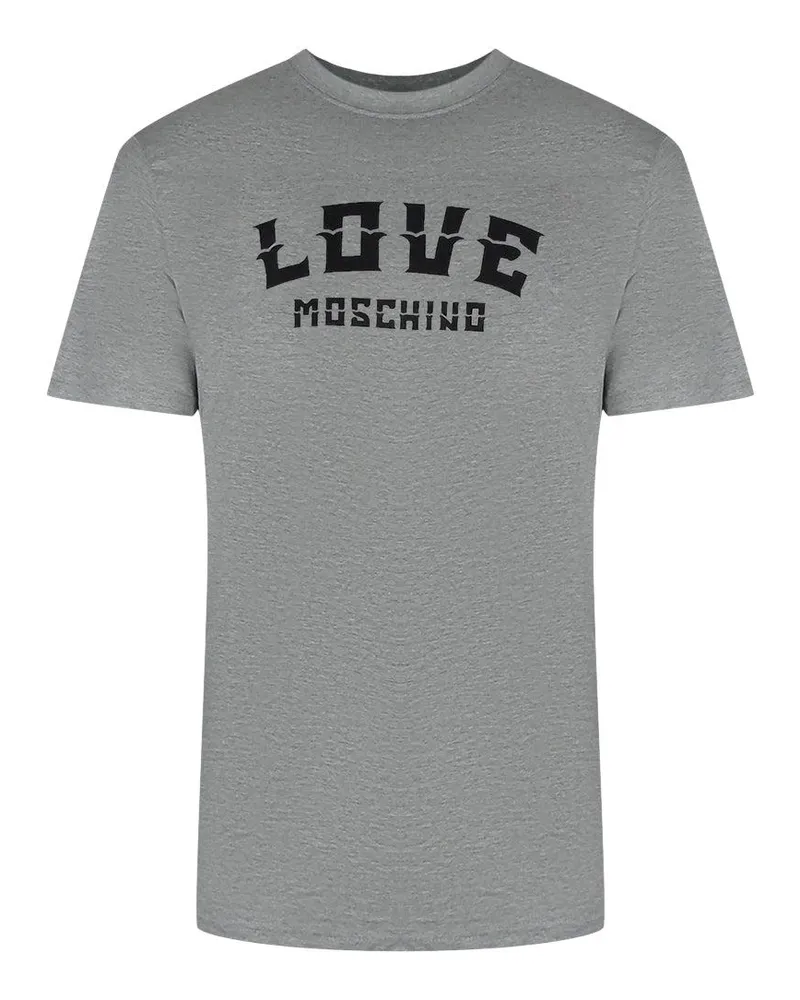 Moschino T-Shirt für Herren, Logo (Grau Grau