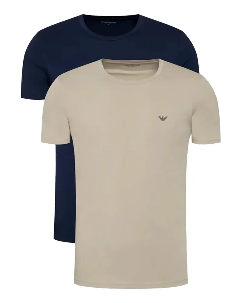 Emporio Armani Herren-T-Shirt-Packung x2 Adler Mehrfarbig
