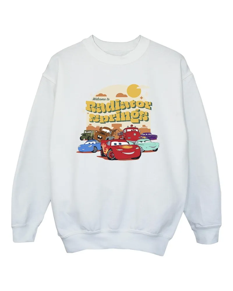 Disney Cars Radiator Springs Group" Sweatshirt für Mädchen (Weiß Weiß