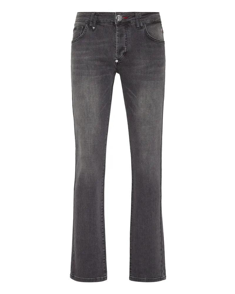 Philipp Plein Jeans Regular Fit Iconic Plein Grau