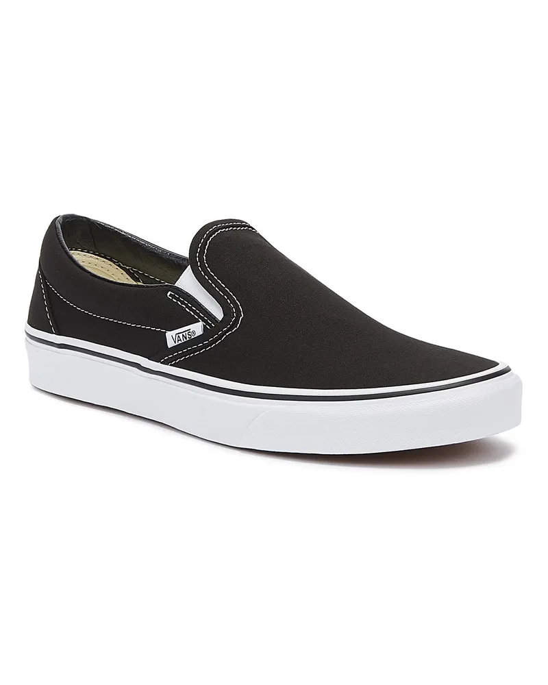 Vans Classic Slip on Schwarz Segeltuch Turnschuhe Schwarz