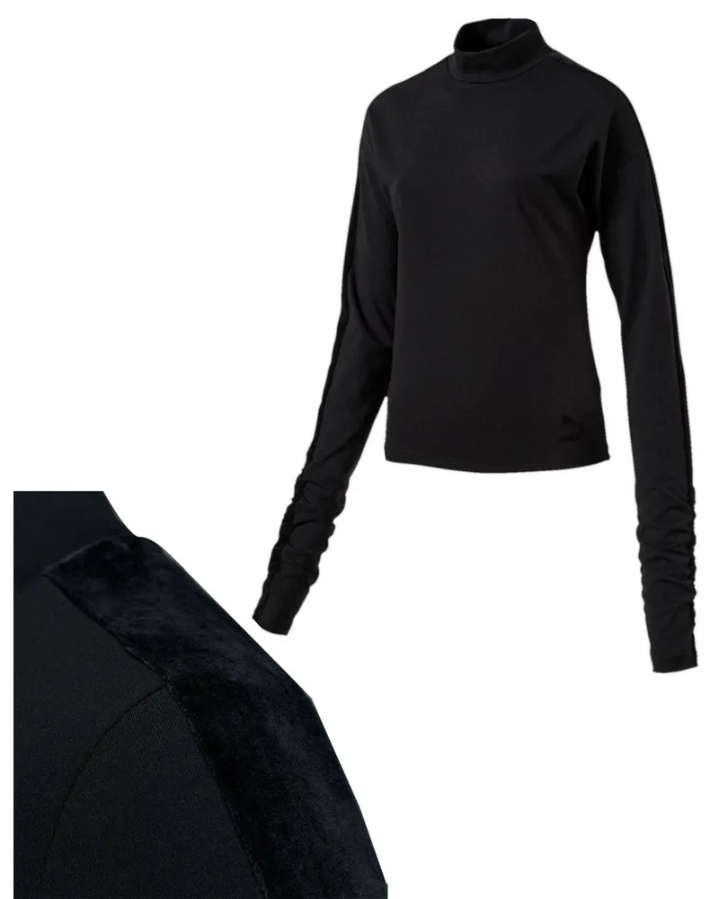 Puma Xtreme Verlängertes Damen Schwarz Top Schwarz