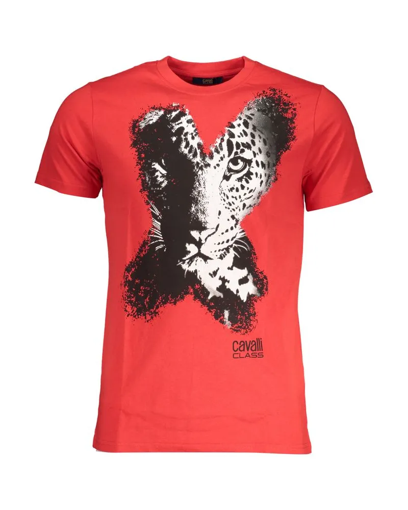 Roberto Cavalli Rosso Baumwoll-T-Shirt für Herren - Rot Rot