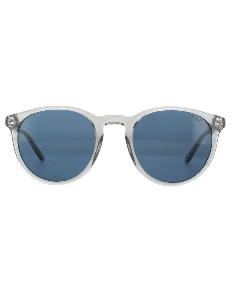 Ralph Lauren Lunettes de soleil unisexe rondes gris foncé brillant Grau