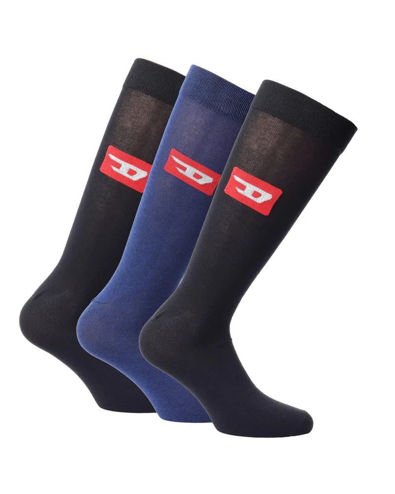 Diesel Skm" Socken für Herren/Damen Unisex (3er-Pack) (Schwarz/Blau Schwarz