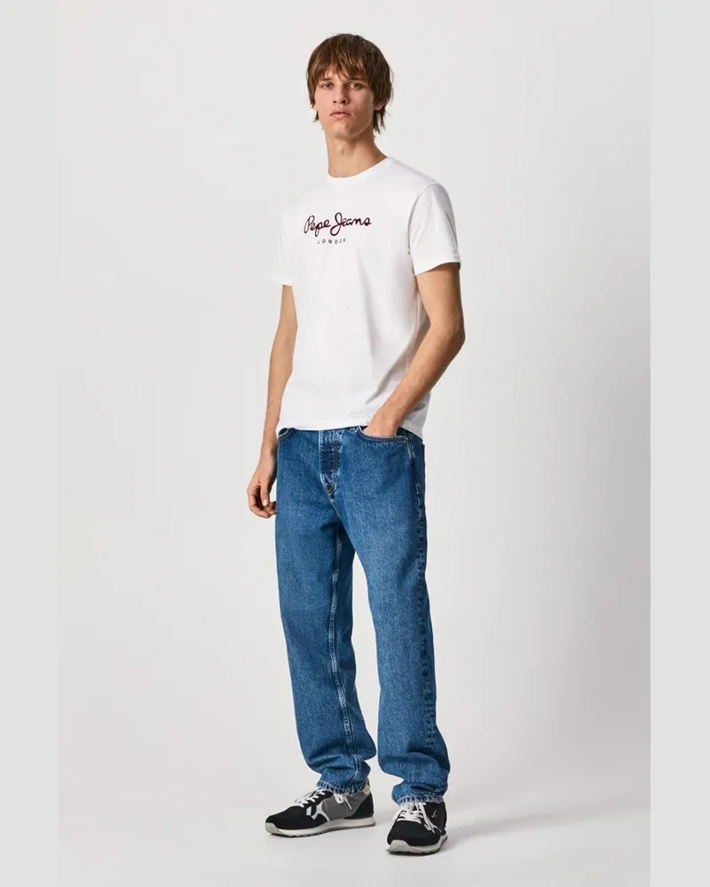 Pepe Jeans Eggo Logo T-Shirt Weiß Weiß