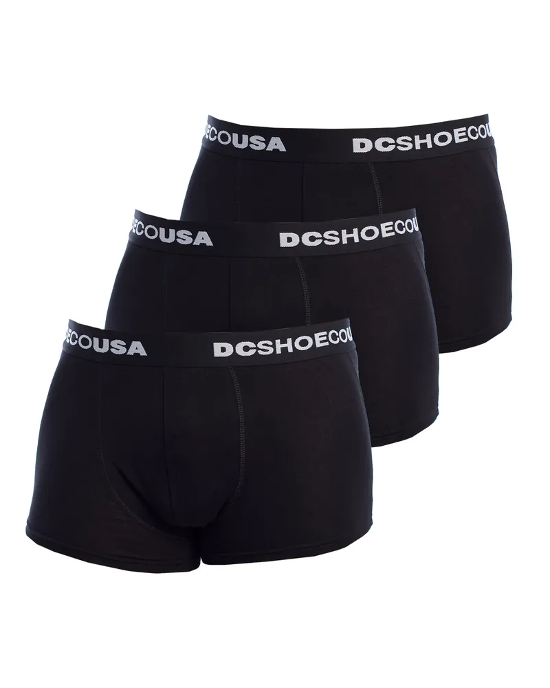 DC Shoes 3er-Pack Baumwoll-Boxershorts für Herren - Schwarz Schwarz