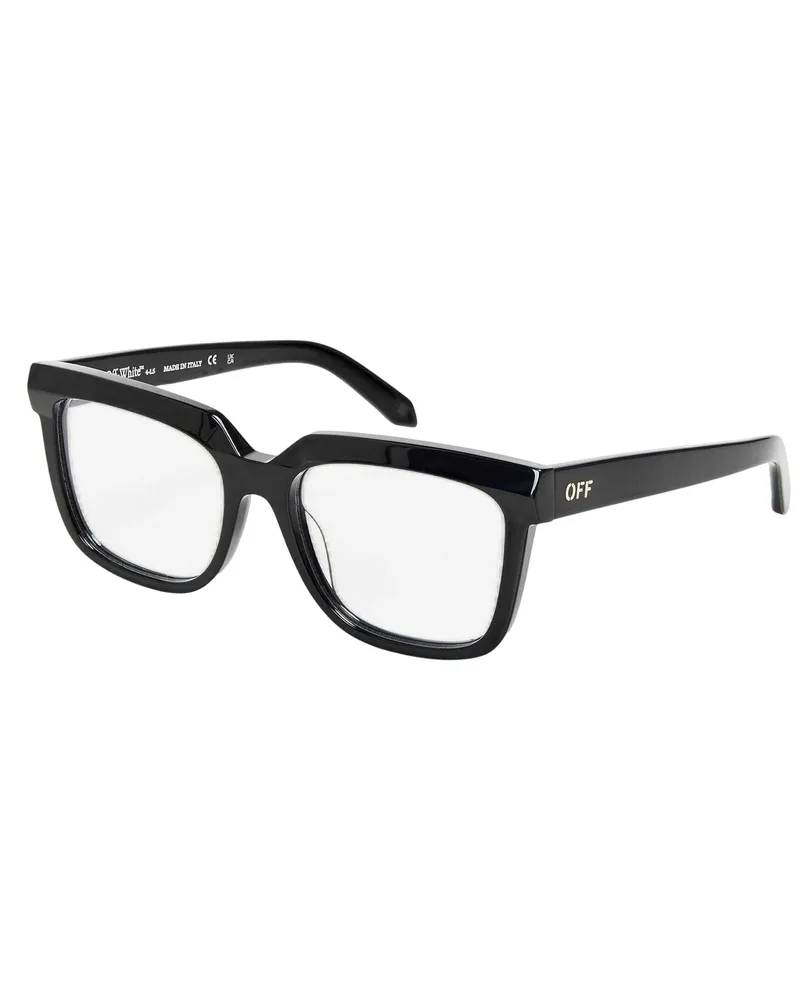 OFF-WHITE Off White - "Style 84" Kontrast-Muster-Sonnenbrille für Herren (Schwarz Schwarz