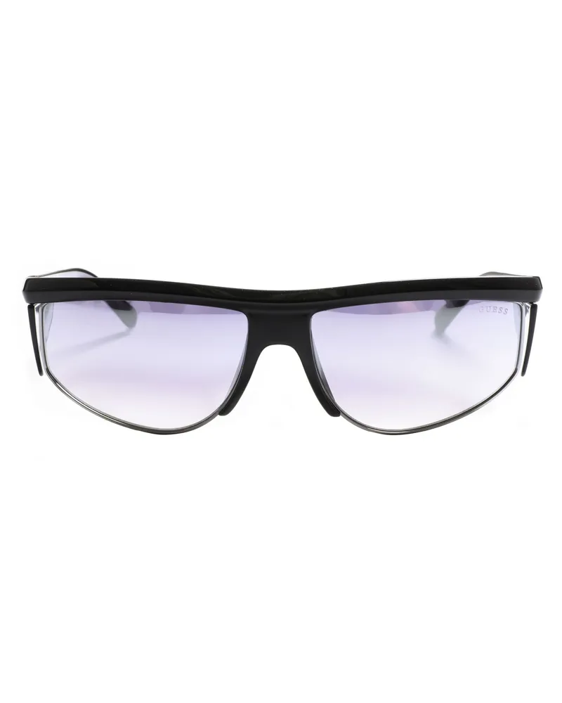 Guess Damen-Sonnenbrille aus Acetat und Metall in rechteckiger Form GU00072 Schwarz