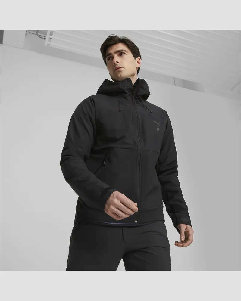 Puma Herren SEASONS Softshell Laufjacke Schwarz