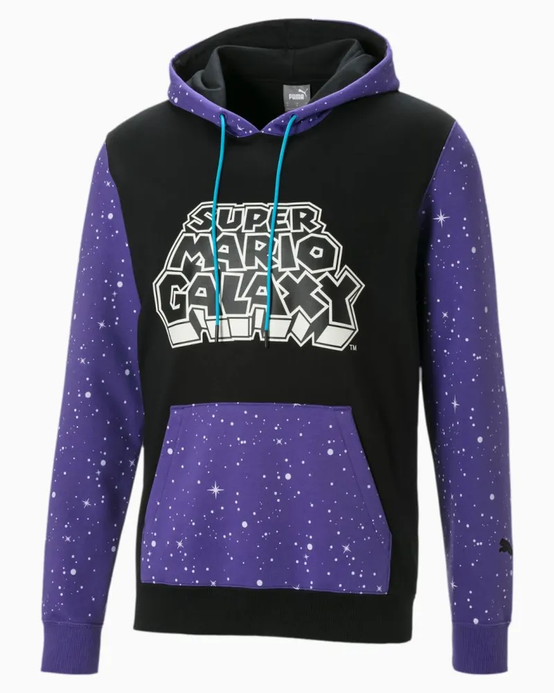 Puma Super Mario Nintendo Black Purple Hoodie 589098 02 Mehrfarbig