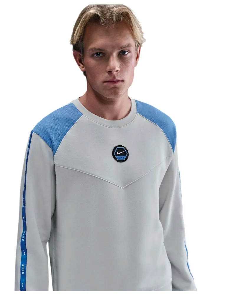 Nike Sweatshirt für Herren, Rundhalsausschnitt, Regulär, Raglanärmel (Hellgrau Weiß