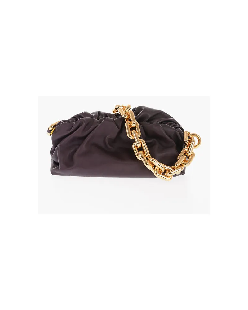 Bottega Veneta Ledertasche THE CHAIN POUCH mit Magnetverschluss in Burgunderrot Bordeaux