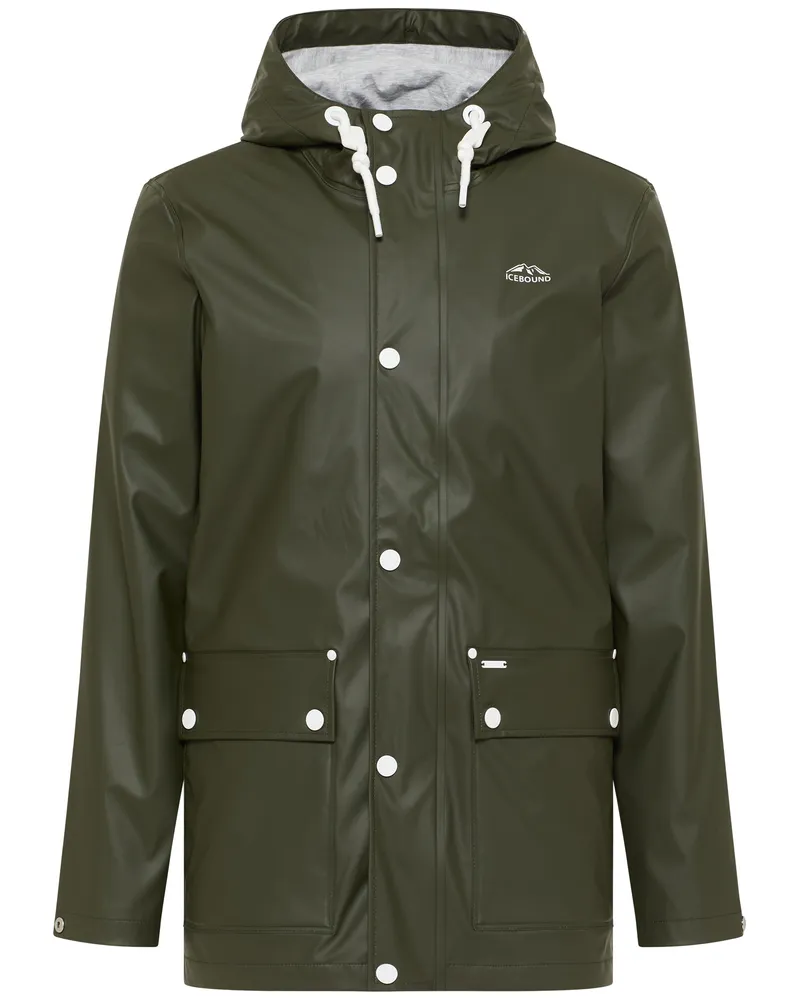 IceBound Regenjacke Herren Dunkeloliv Oliv
