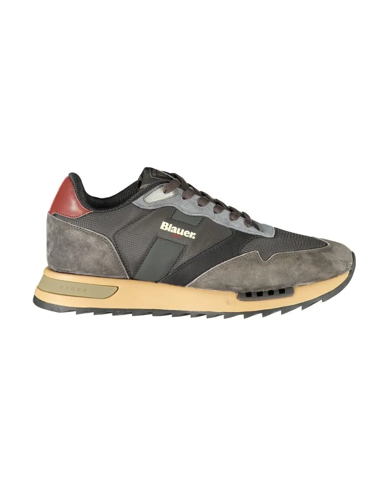 Blauer Nero Polyurethan Herren-Sneaker Schwarz