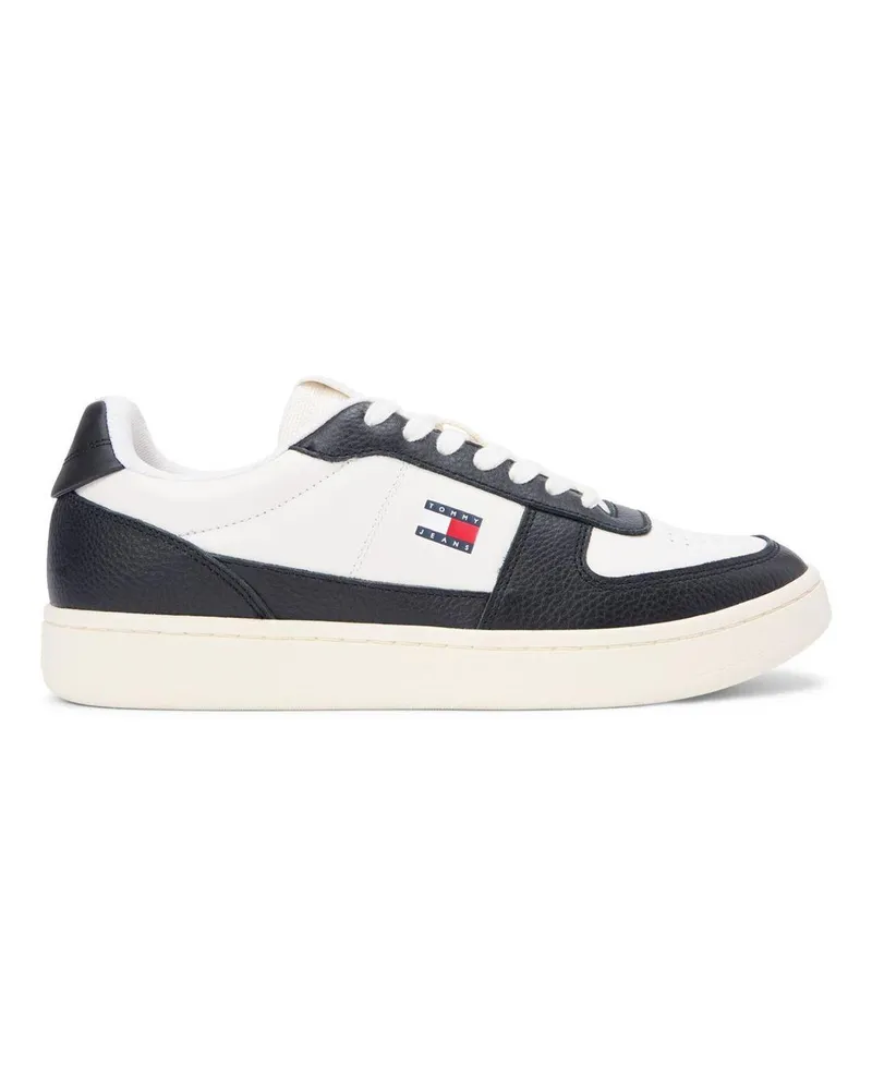 Tommy Hilfiger Archive 98" Sneaker für Herren, Leder, Niedrig geschnitten (Elfenbein/Schwarz Elfenbein