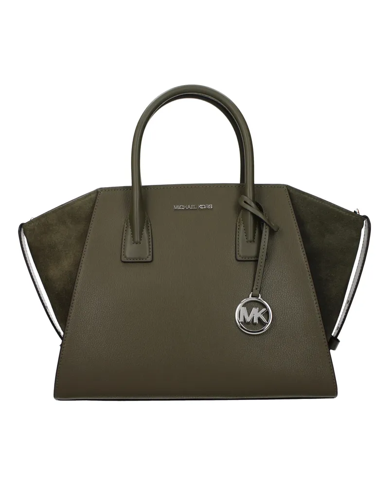 Michael Kors Grüne Lederhandtasche Grün
