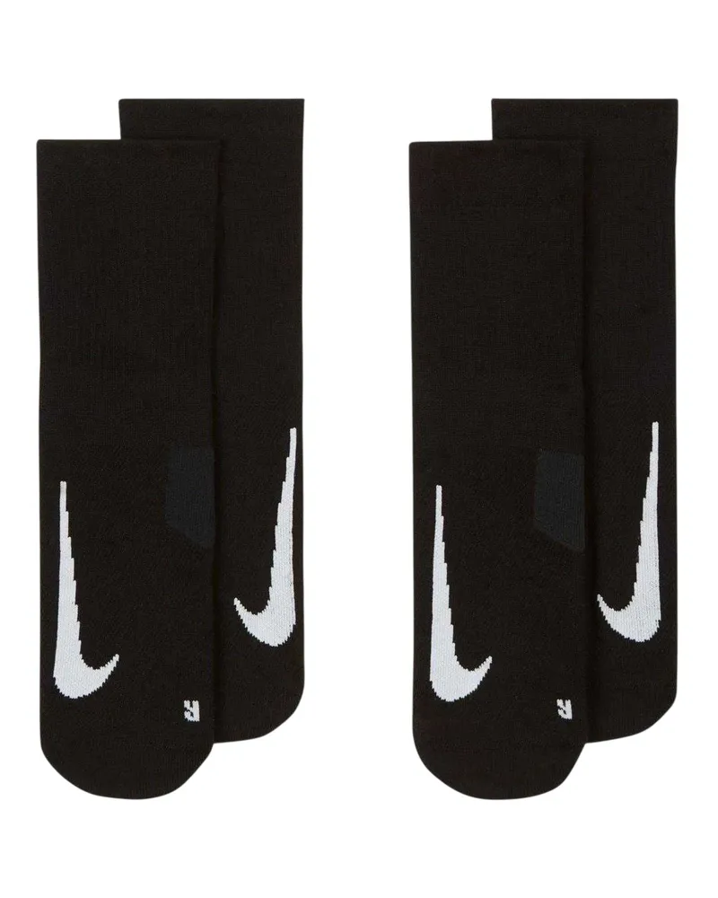 Nike Knöchelsocken für Herren/Damen Unisex, Regulär (2er-Pack) (Schwarz Schwarz