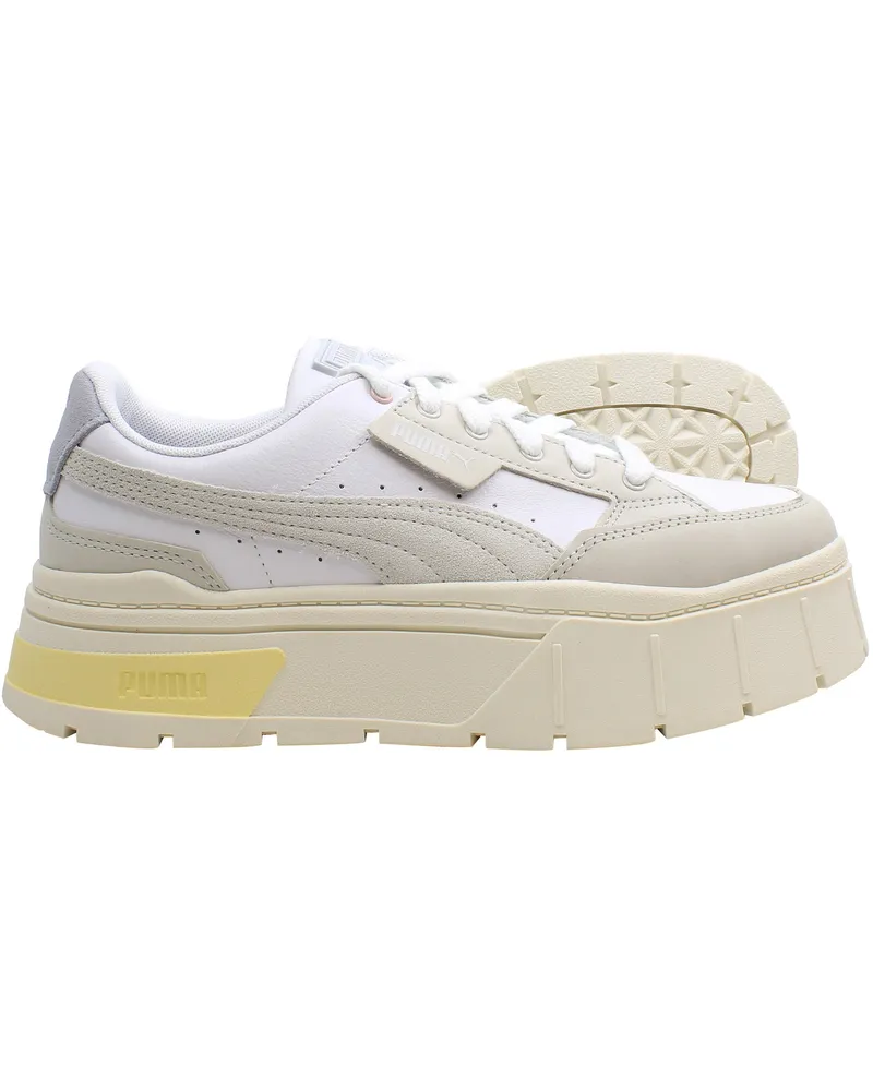 Puma Mayze Stack Luxe – Weiße Damen-Sneaker Weiß