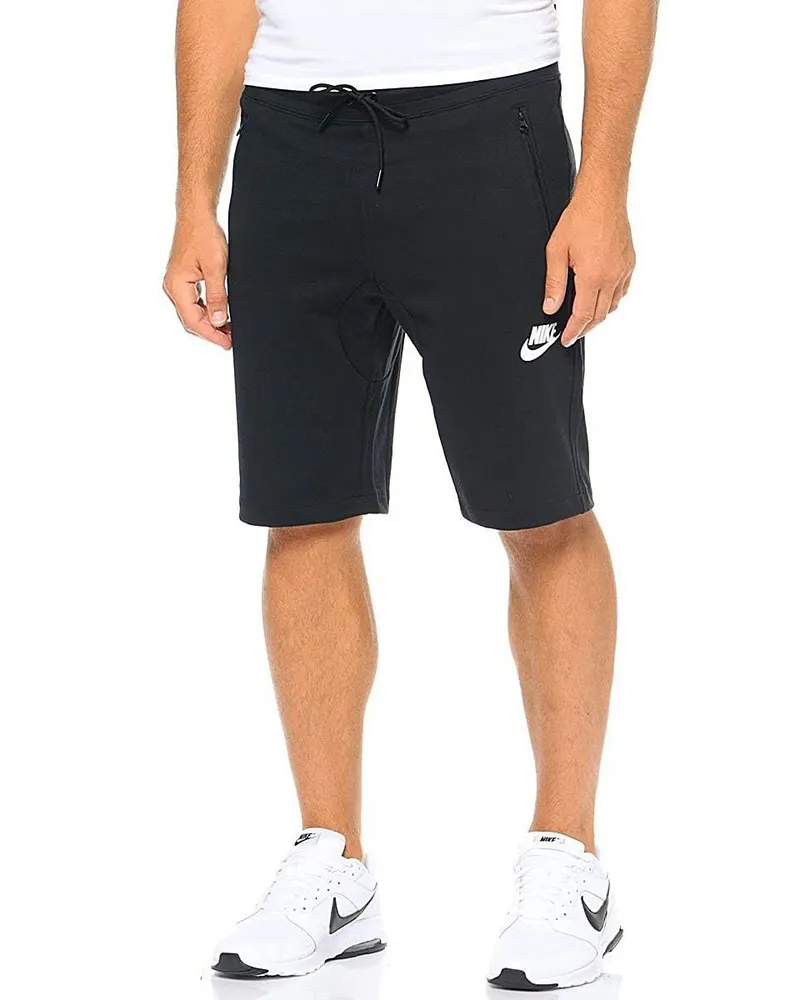 Nike Herren Fleece Sweat Shorts Schwarz Schwarz