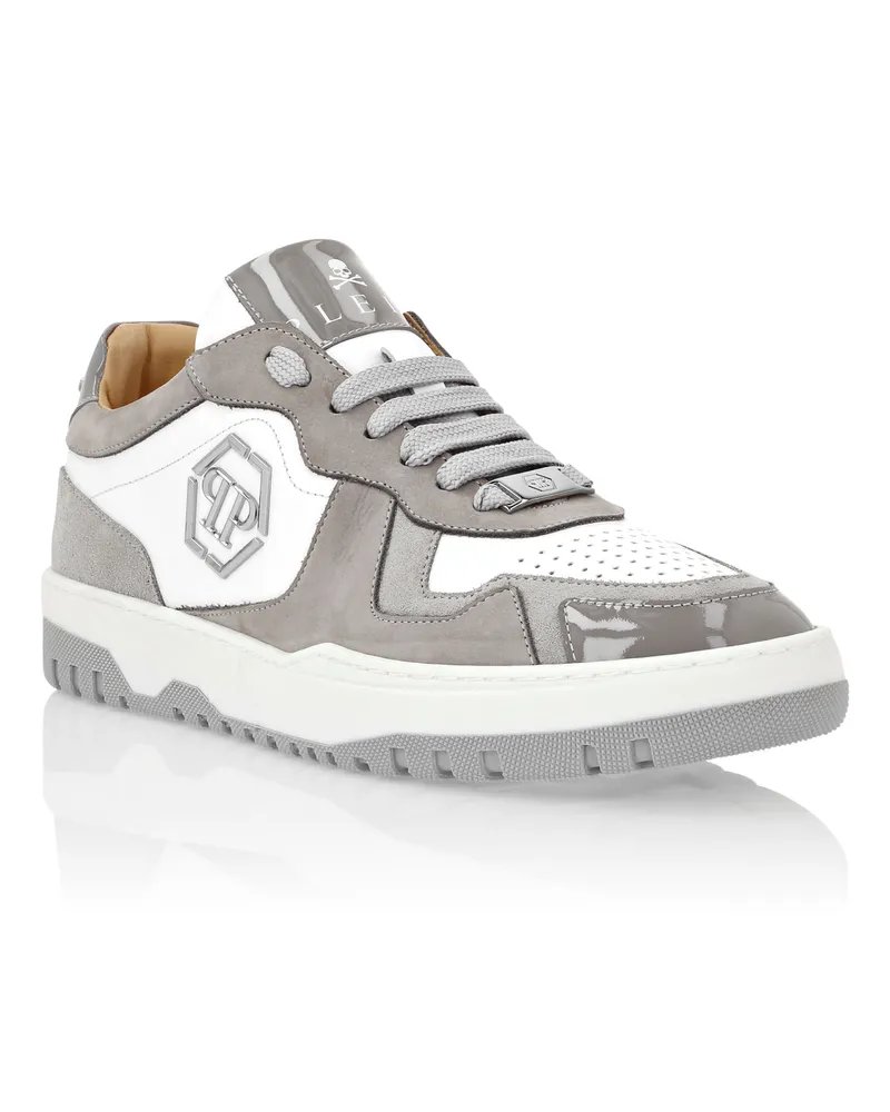 Philipp Plein Low-Top-Sneaker - Weiß/Grau Weiß